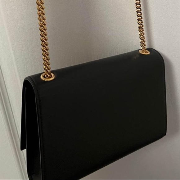 💯 AUTHENTIC YVES SAINT LAURENT 
Black Small Kate Chain Bag - Picture 6 of 10